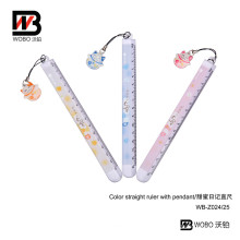 Office Cartoon Color Flat Ruler with Pendant 2016